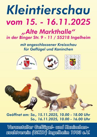 Kleintierschau des Geflügel- und Kaninchenzuchtvereins Ingelheim 1903 e.V. 2024